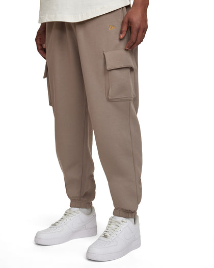 New Era Cap Essential Taupe Script Cargo Jogger