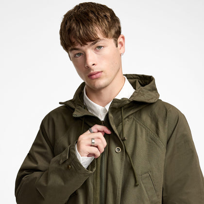 New Era Cap Dark Khaki Fishtail Parka Jacket