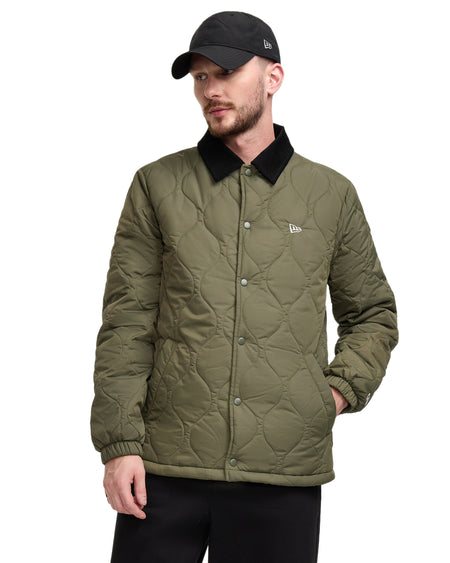 New Era Green Quilted Coach Jacket