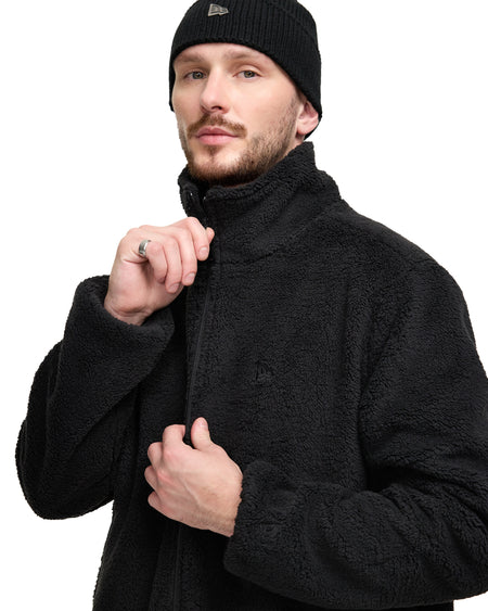 New Era Black Sherpa Jacket