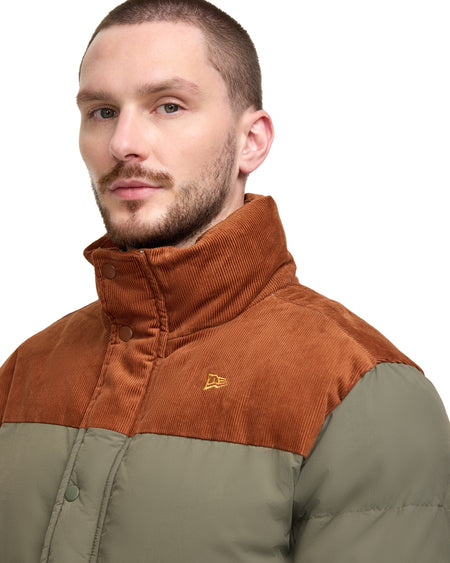 New Era Green Canvas Puffer Jacket