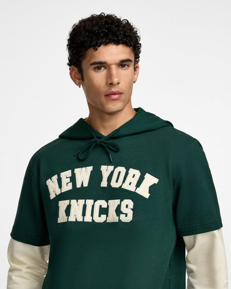 New York Knicks Dark Green Logo Select Hooded T-Shirt