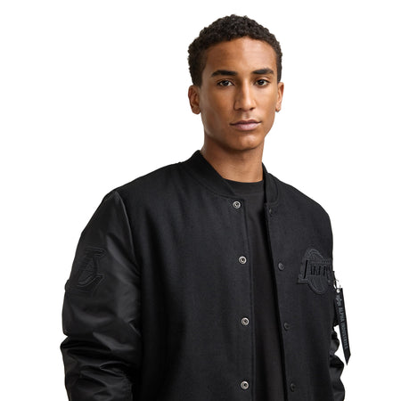 Alpha Industries x New York Knicks MA-1 Wool Varsity Jacket Black