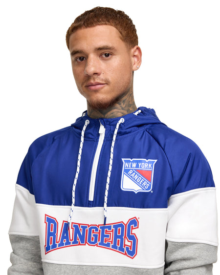 New York Rangers Throwback Color Block Hoodie