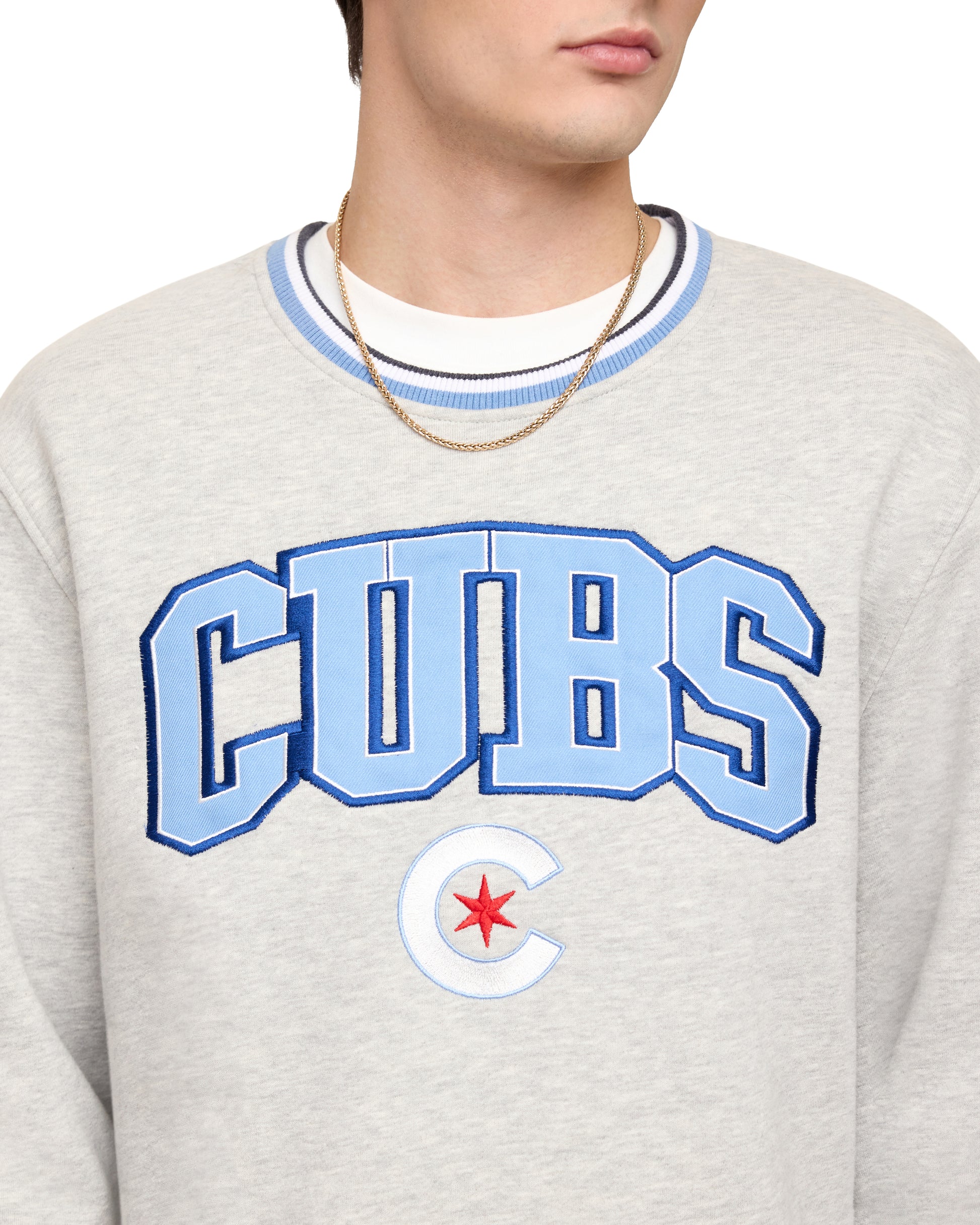 Chicago Cubs Embroidered Unisex Crewneck Sweatshirt