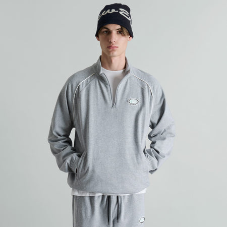 Brand New Era Shoreline Heather Gray Half-Zip Pullover