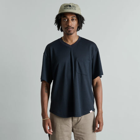 Orchard Navy V-Neck Pullover Jersey