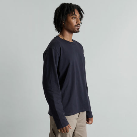 Erhardt Navy Long Sleeve T-Shirt