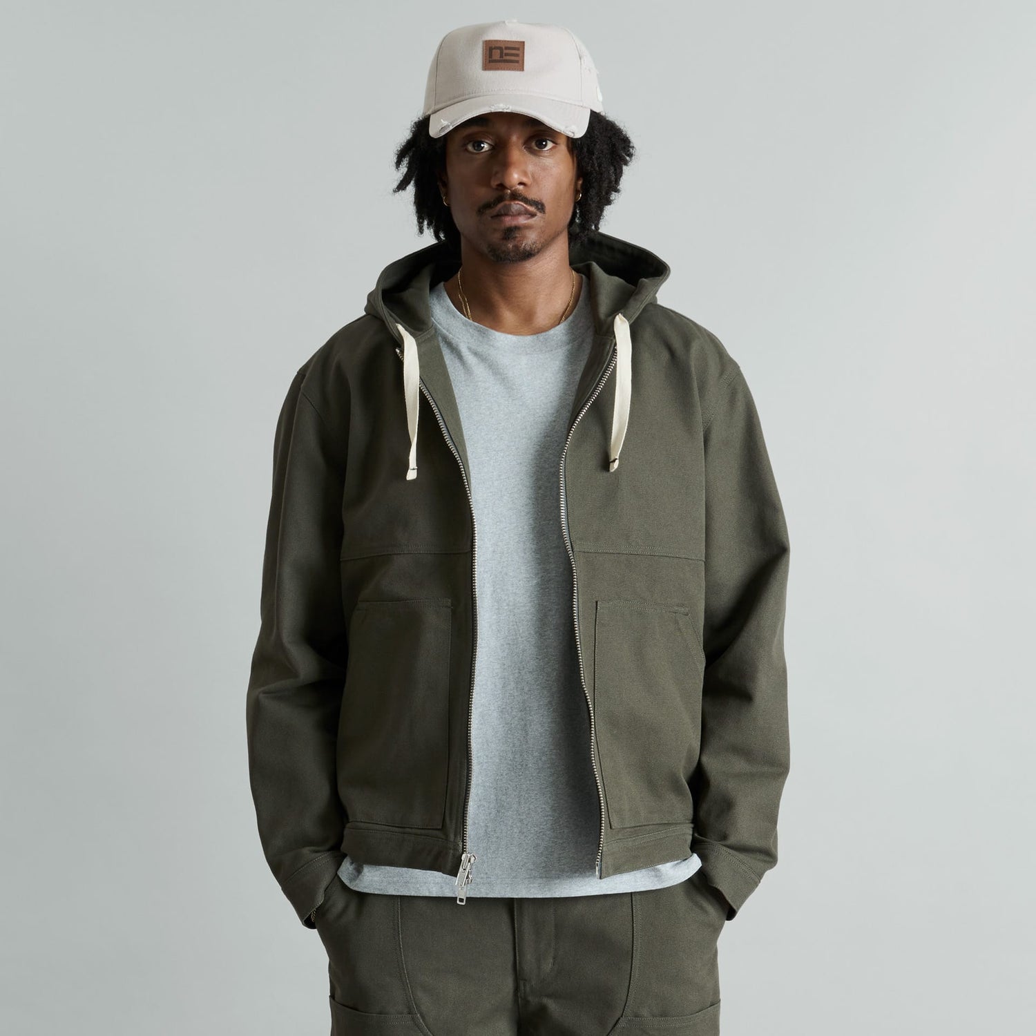 Brand New Era Forge Dusty Charcoal Hooded Work Jacket