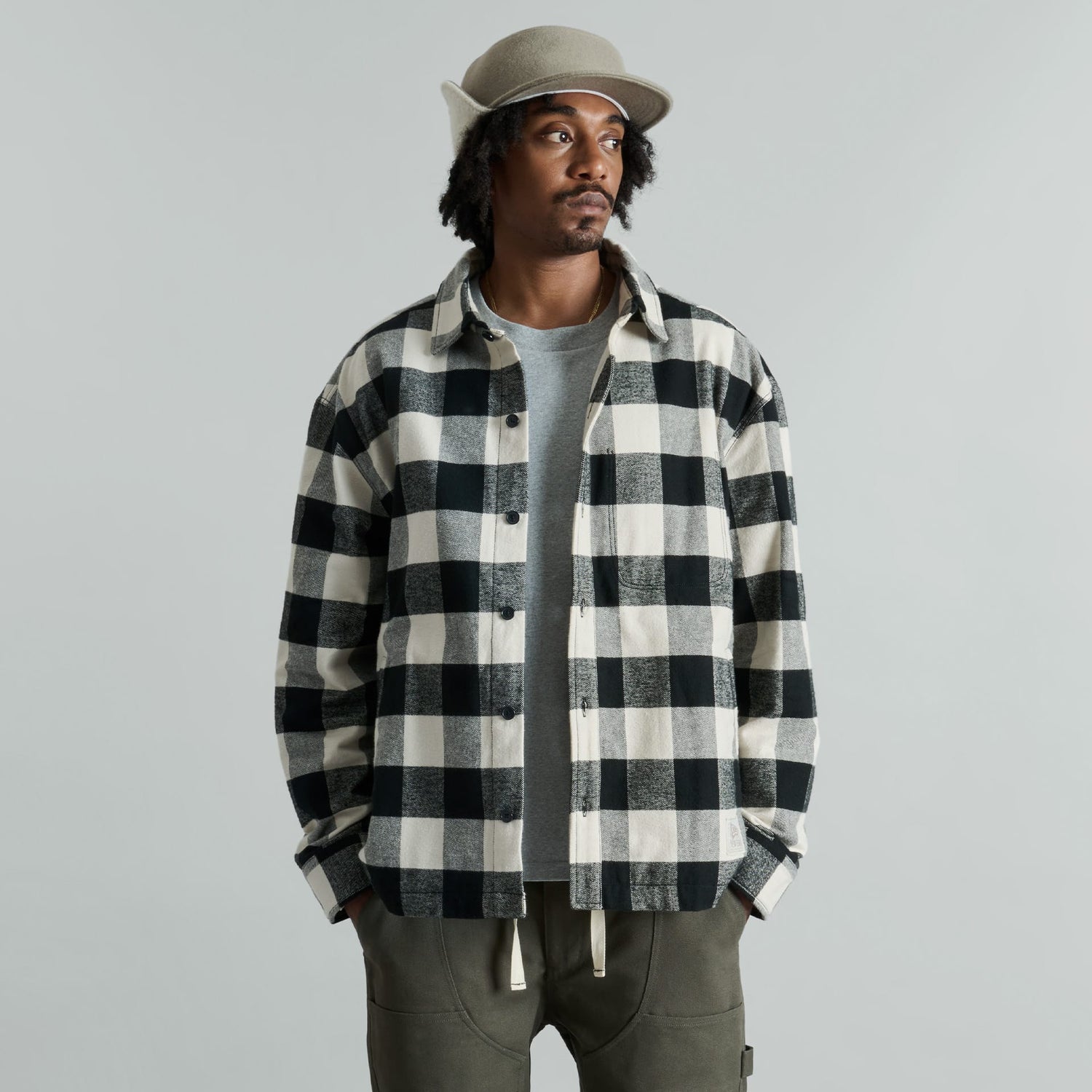 Brand New Era Lumber Plaid College White Shirt Jacket