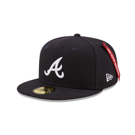 Atlanta Braves Black Turner Field Patch Blue UV New Era 59FIFTY Fitted Hat