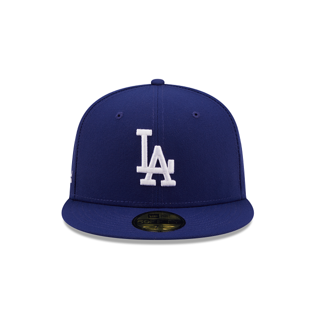 New Era Los Angeles Dodgers Monaco 2022 All Star Game Patch Hat Club Exclusive 59Fifty Fitted Hat Stone/Peach