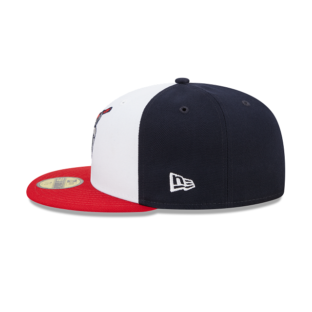 Louisville Bats MILB MARVEL DEFENDERS White-Navy-Red Fitted Hat