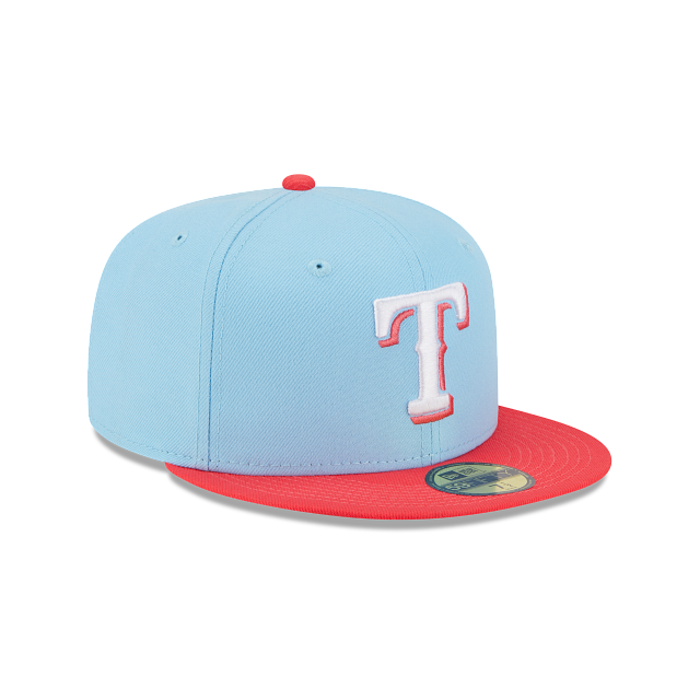 Texas Rangers New Era Cooperstown Collection Wool 59FIFTY Fitted Hat - Blue, Size: 7 5/8