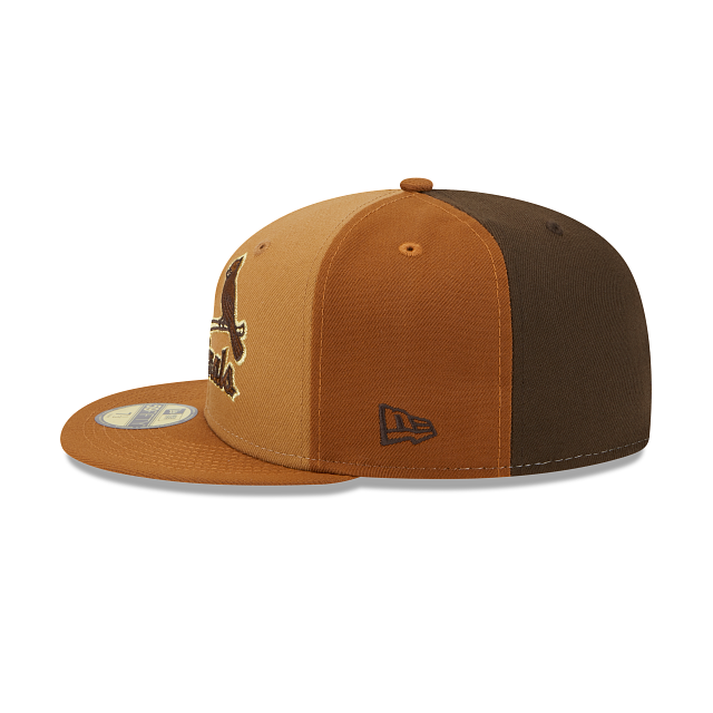 St. Louis Cardinals Tri-Tone Brown 59FIFTY Fitted Hat - Size: 7 3/8, MLB by New Era