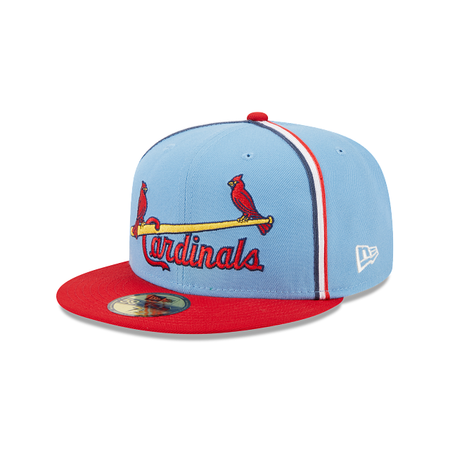 St. Louis Cardinals New Era Cooperstown Collection 125th Anniversary Chrome  59FIFTY Fitted Hat - White/Light Blue