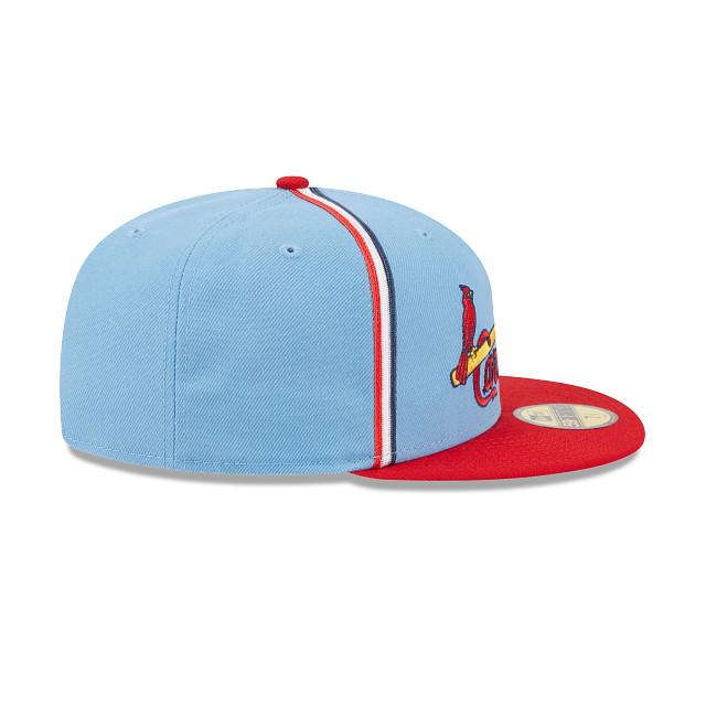 Men's New Era Sky Blue St. Louis Cardinals Logo White 59FIFTY Fitted Hat
