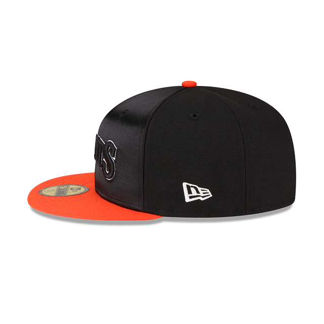 Louisville Bats Black Satin 59FIFTY Fitted Hat - Size: 7 5/8, Milb by New Era