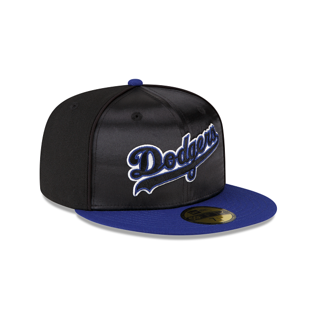 Just Caps Black Satin Los Angeles Dodgers 59FIFTY Fitted Hat – New