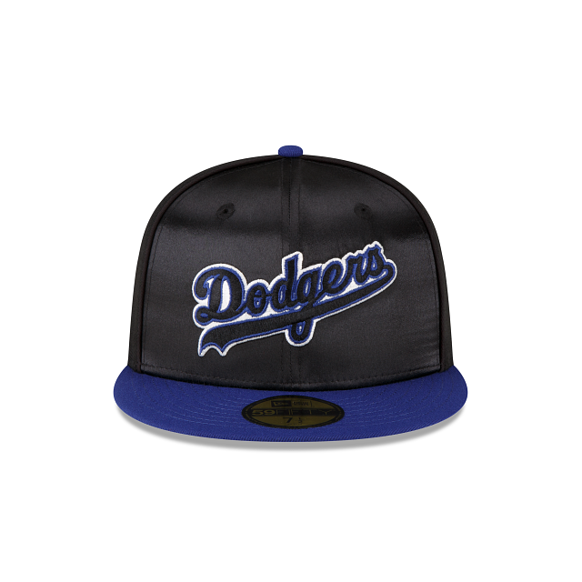 Just Caps Black Satin Los Angeles Dodgers 59FIFTY Fitted Hat – New