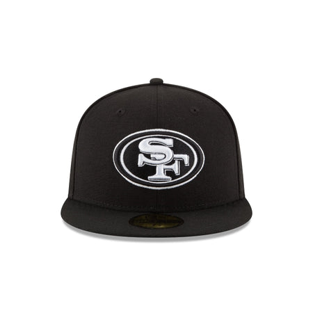 San Francisco 49ers Black & White 59FIFTY Fitted Hat