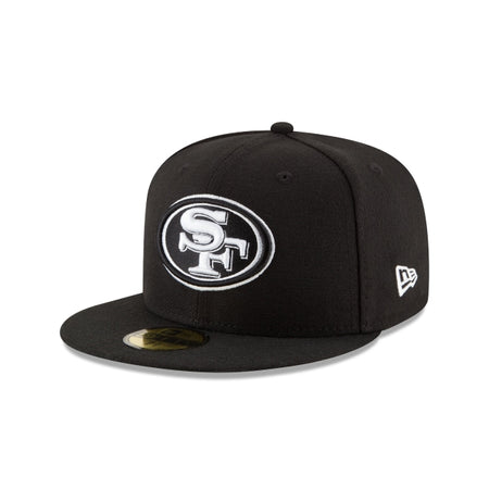 San Francisco 49ers Black & White 59FIFTY Fitted Hat