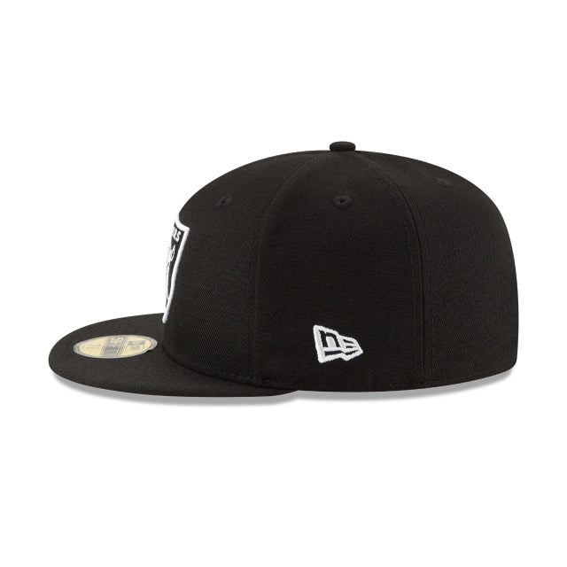 Las Vegas Raiders Black & White 59FIFTY Fitted Hat – New Era Cap