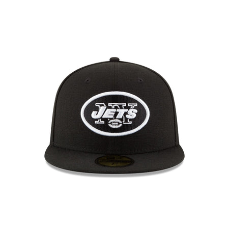 New York Jets Black & White 59FIFTY Fitted Hat