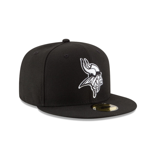 Minnesota Vikings Black & White 59FIFTY Fitted Hat – New Era Cap