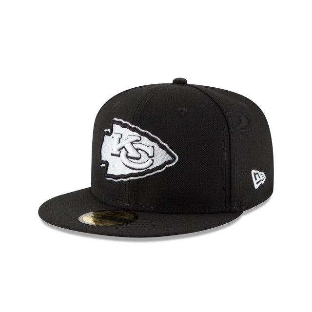 Kansas City Chiefs Black & White 59FIFTY Fitted Hat – New Era Cap