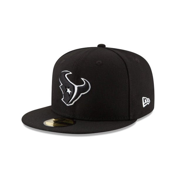 New Era buy 59Fifty Hat Houston Texans Fitted Black Cap 7 3/8