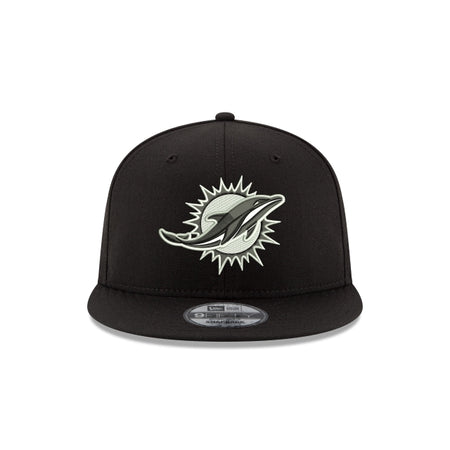 Miami Dolphins Black and White 9FIFTY Snapback Hat