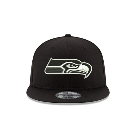 Seattle Seahawks Black and White 9FIFTY Snapback Hat