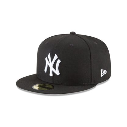 – Black York Yankees Cap 59FIFTY Hat and Era New Basic Fitted New White