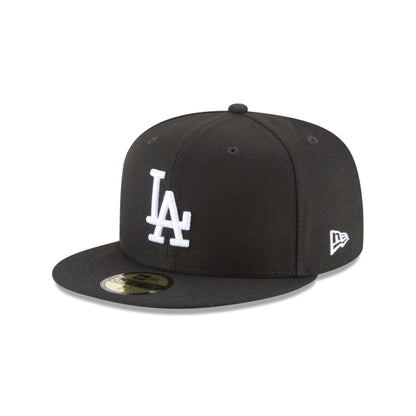 Los Angeles Dodgers Black and White Basic 59FIFTY Fitted Hat