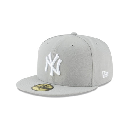 New York Yankees Gray Basic 59FIFTY Fitted Hat