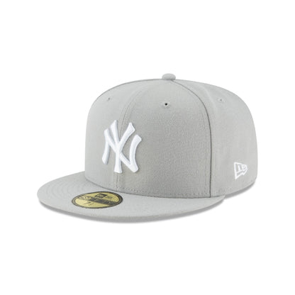 New Era MLB New York Yankees Basic 59Fifty - Gorro ajustado para hombre,  Gris