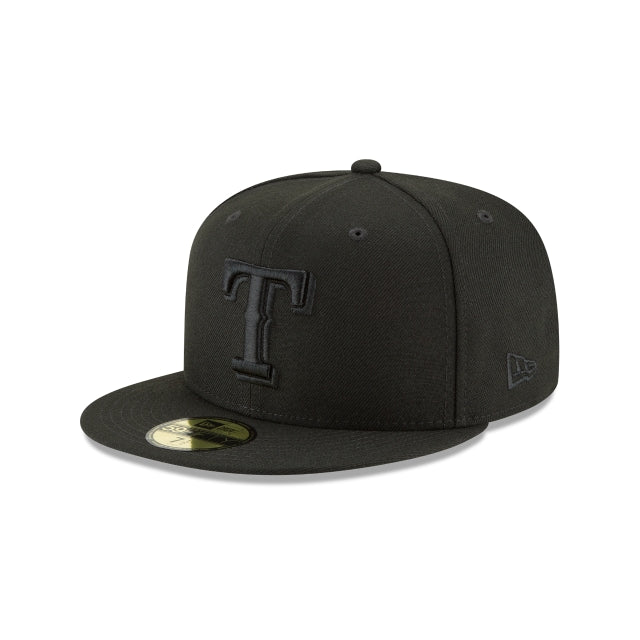 Texas Rangers Blackout Basic 59FIFTY Fitted Hat – New Era Cap