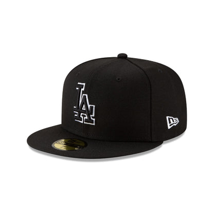 Los Angeles Dodgers Black Outline 59FIFTY Fitted Hat