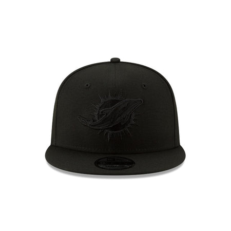 Miami Dolphins Basic Black On Black 9FIFTY Snapback Hat