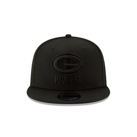 Green Bay Packers Basic Black On Black 9FIFTY Snapback Hat