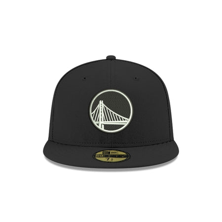 Golden State Warriors Black & White 59FIFTY Fitted Hat