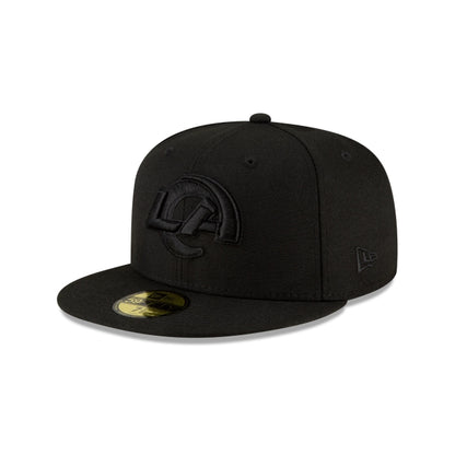 Los Angeles Rams Black On Black 59FIFTY Fitted Hat