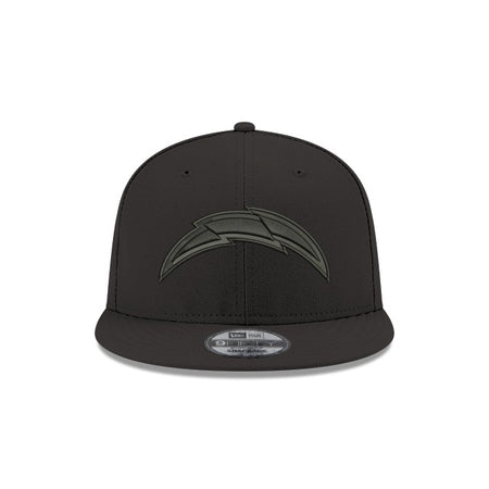 Los Angeles Chargers Black On Black 9FIFTY Snapback Hat