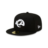 Los Angeles Rams Black and White 59FIFTY Fitted Hat – New Era Cap